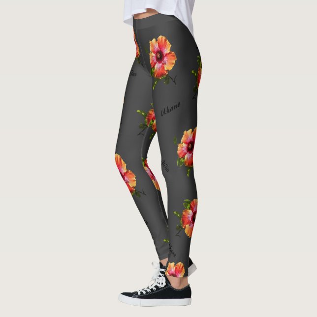 Legging Tema HAMbyWG Hawaiin com Flor Hibiscus (Esquerda)