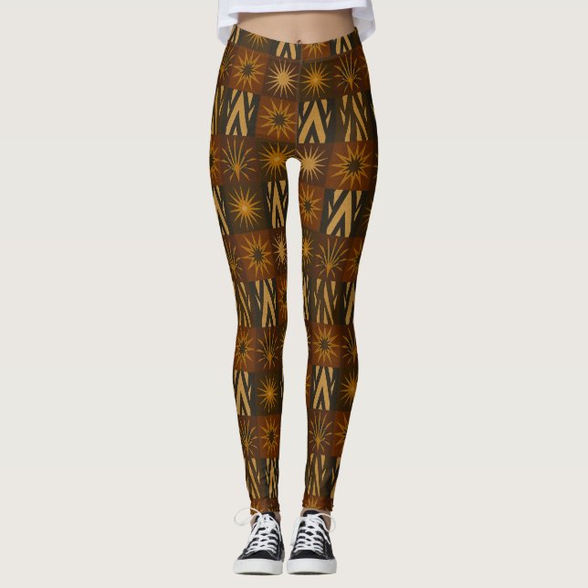 Legging Templo da Ember™ - Uma MaelstroMedia Textile Origi (Frente)