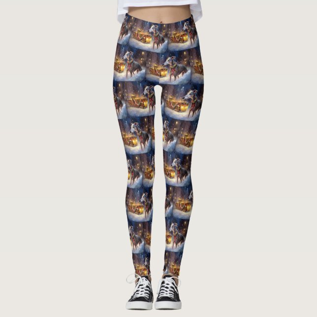 Legging Temporada Festiva de Natal da Greyhound (Frente)