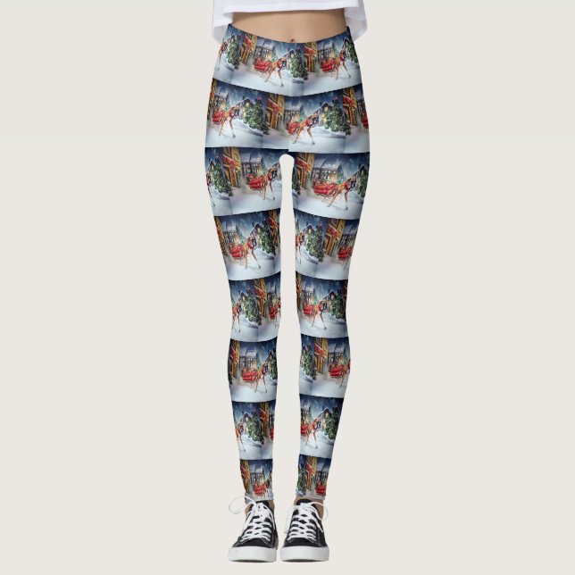 Legging Temporada Festiva de Natal do Boxer (Frente)