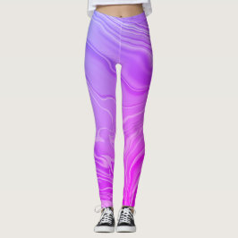 Legging Tendência de mármore roxo, rosa-chic, moderno