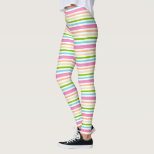 Legging Tendência Elegante Moderna Rosa Rosa Azul Amarelo 