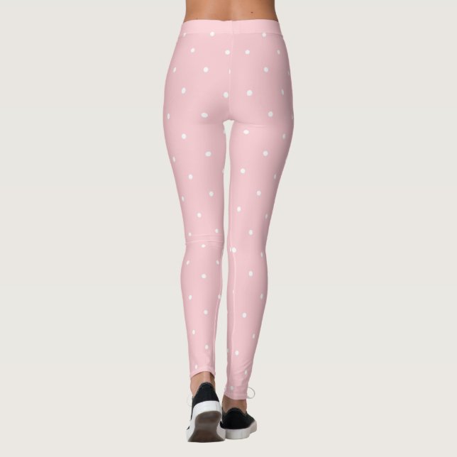 Legging Tendência - Lâmpadas Cor-de-rosa - Pontos de Model (Verso)