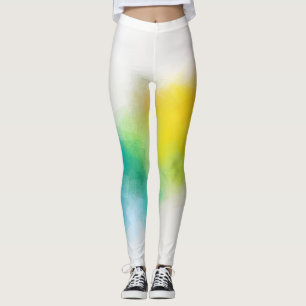 Legging Tendência Vermelho Cor-de-Rosa Vermelho Verde Amar