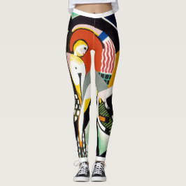 Legging Tendy Abstrato de Arte Moderna Calças de Yoga Mulh