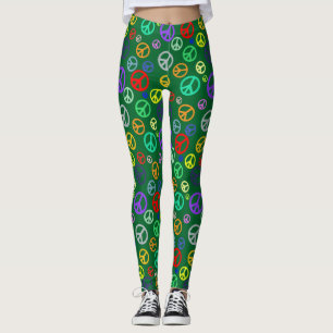 Legging Tendy Peace Symbol Patterno em muitas cores divert
