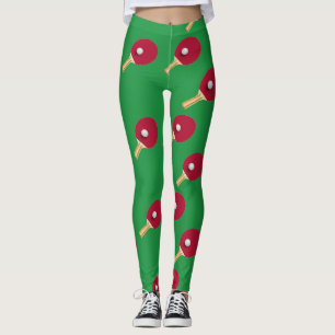 Legging tênis de mesa de  e esfera em verde