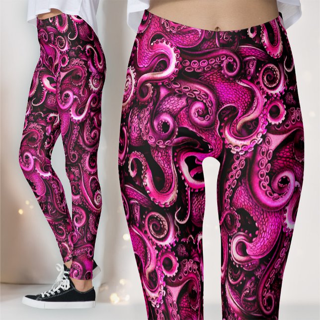 Legging Tentáculo de Kraken Rosa | Bruxa do Mar Pastel Got (Criador carregado)