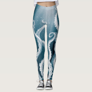 Legging Tentáculos Raios Azuis de Lua Azul