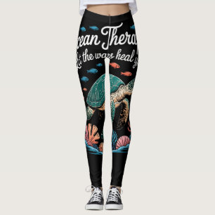 Legging Terapia Oceânica Tartaruga Marinha - Deixe as Onda