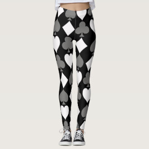 Legging Ternos do cartão, monocromáticos