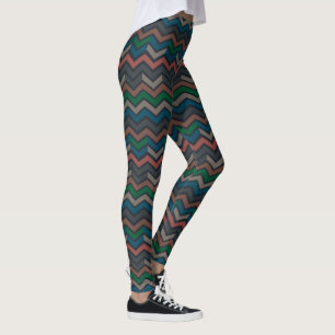 Legging Terra Escura Florestas Zigzag Chevron