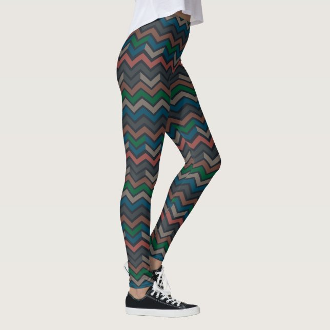 Legging Terra Escura Florestas Zigzag Chevron (Direita)