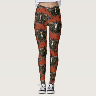 Legging terracotta da borboleta do swallowtail