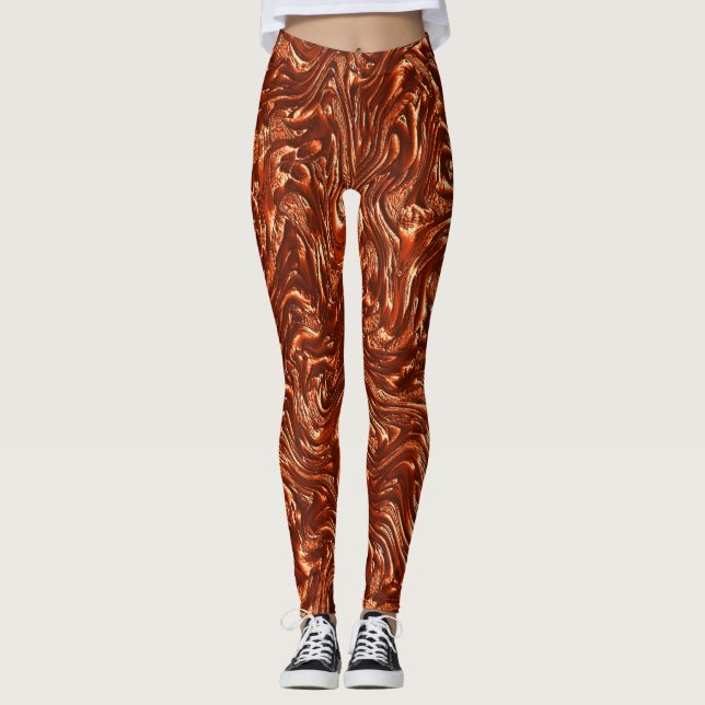 Legging Terrata marrom texturizada (Frente)
