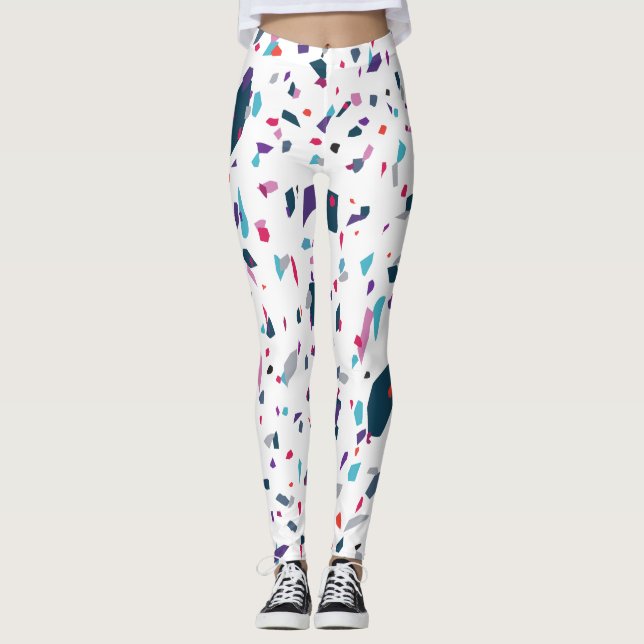 Legging Terrazo Colorido Elegante Verão (Frente)