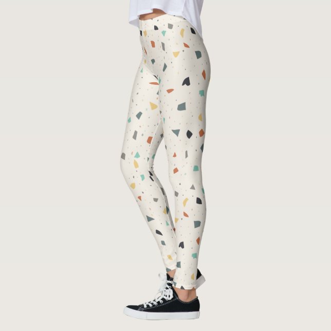 Legging Terrazzo Azulejo Confetti Estilo Moderno Tones Ter (Esquerda)