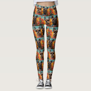 Legging Térrier Escocês com Rosas do Coração Dia dos Namor