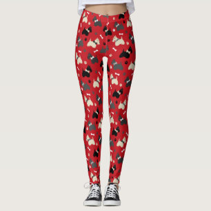 Legging Terrier Paws e Bones Red