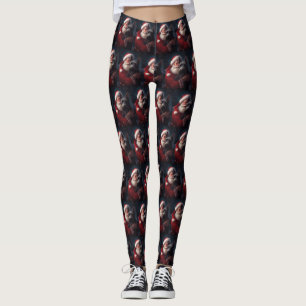 Legging Terrier Santa Claus Festivo Natal