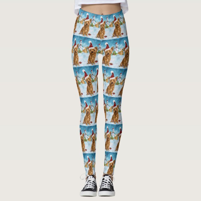 Legging Terrier Winter Wonderland Natal australiano (Frente)