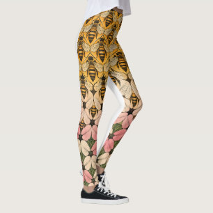 Legging Tesselaçāo de Abelha e Flor