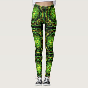 Legging teste padrão abstrato do fractal