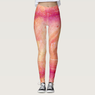 Legging Teste padrão abstrato do por do sol