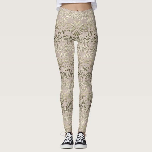 Legging teste padrão africano tribal étnico (Frente)