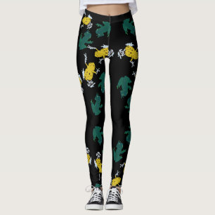 Legging Teste padrão amarelo dos sapos verdes