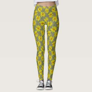 Legging Teste padrão amarelo floral do Wildflower