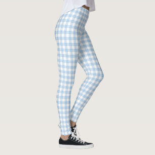 Legging Teste padrão azul e branco da luz clássica - da