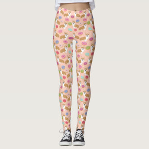 Legging Teste padrão bonito do Corgi - caneleiras