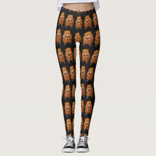 Legging Teste padrão bonito do hamster, arte original do