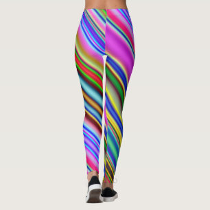 Legging Teste padrão colorido vibrante & atraente das