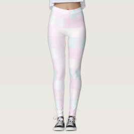 Legging Teste padrão cor-de-rosa iridescente da listra
