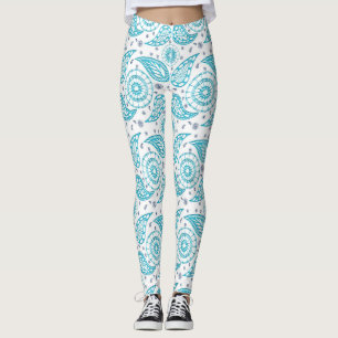 Legging Teste padrão da cerceta de Paisley