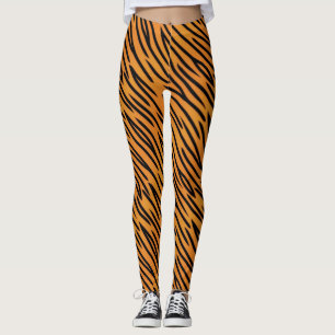 Legging Teste padrão da listra do tigre
