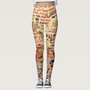 Legging Teste padrão da parede de tijolo