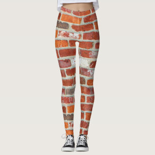 Legging Teste padrão da parede de tijolo vermelho