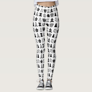 Legging Teste padrão da parte de xadrez