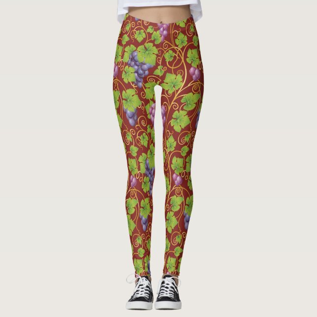 Legging Teste padrão da uva (Frente)