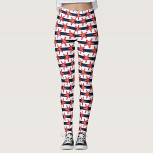 Legging Teste padrão de bandeira dos Estados Unidos