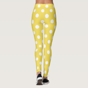 Legging Teste padrão de bolinhas amarelo