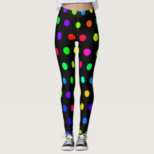 Legging Teste padrão de bolinhas bonito do arco-íris