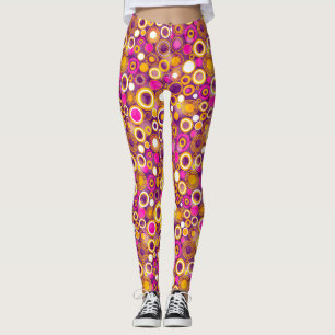 Legging Teste padrão de bolinhas violeta