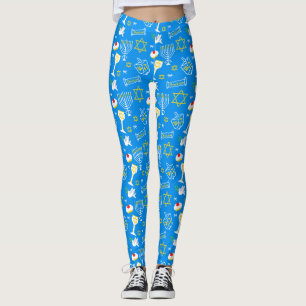 Legging Teste padrão de Hanukkah