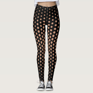 Legging Teste padrão de ponto de bronze antigo de Techno