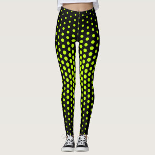 Legging Teste padrão de ponto de Techno do limão