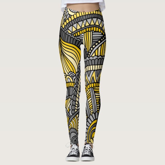 Legging Teste padrão de Zendoodle das caneleiras, do (Frente)